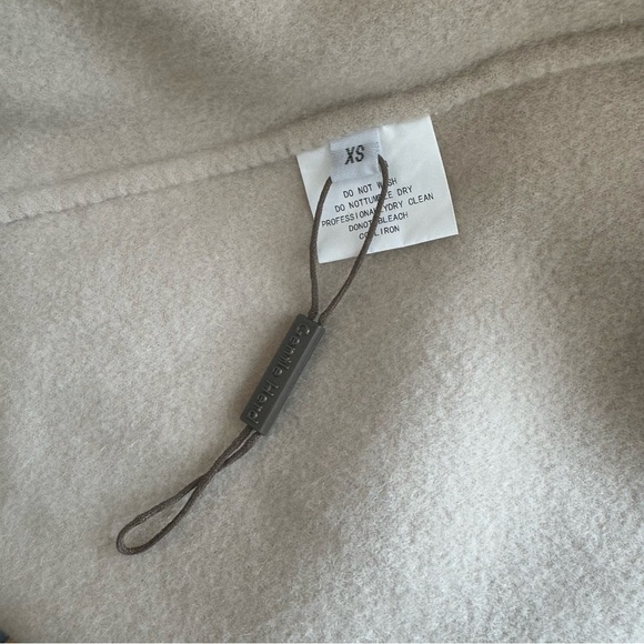 Gentle Herd Single Breasted  Long Wool Belted Cream Coat NWOT Size: X-Small - Picture 8 of 14